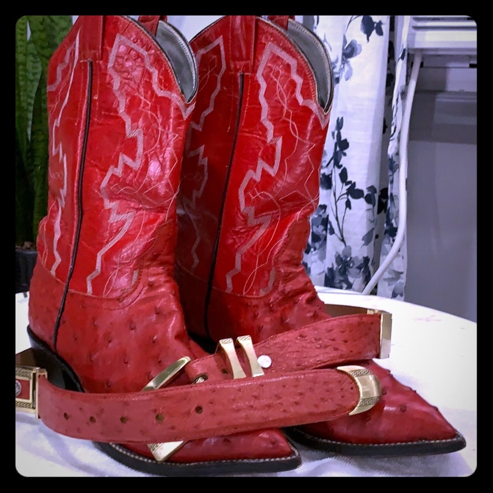Made in Sonora original ostrich cowboy boots